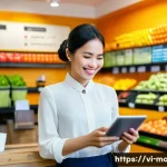 Home 18 경영지도사와 디지털 전환 사례 - **Prompt 1: Vietnamese Small Business Owner Embracing Digital Transformation**
A vibrant, eye-le...