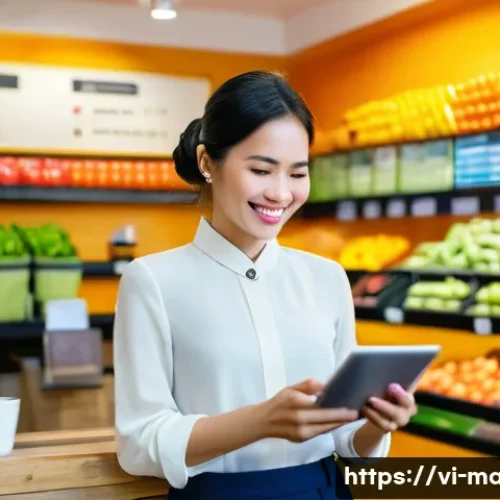 Home 30 경영지도사와 디지털 전환 사례 - **Prompt 1: Vietnamese Small Business Owner Embracing Digital Transformation**
A vibrant, eye-le...