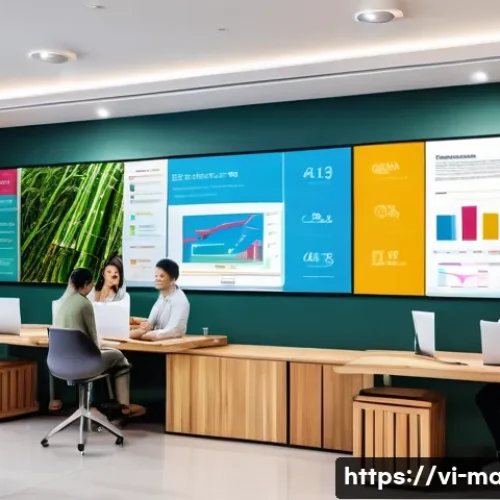Home 29 경영지도사 관련 최신 트렌드 - A modern Vietnamese small business office scene showing a diverse team of professionals collaboratin...