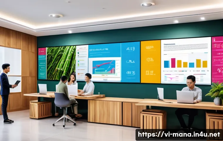 경영지도사 관련 최신 트렌드 - A modern Vietnamese small business office scene showing a diverse team of professionals collaboratin...